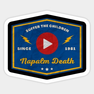 Napalm Death // Play Button Sticker